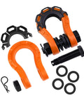Beefy 2 Pack D Ring Shackle Set For Off Road Vehicles Heavy Duty Tow Shackles For Trucks And SUVs Universal High Performance Towing Accessories In Bright Orange