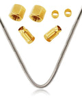 MCAMPAS Pilot Tube Assembly Kit: flexible stainless steel gas line, 36in, brass compression fittings.