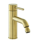 Ivy Bidet Faucet Brushed Gold Solid Brass Build Easy One Hole Install 1.2 GPM Flow Single Handle Hot Cold Control Slick Modern Bath Fixture Designed To Upgrade Your Vanity And Comfort