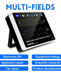 Grab-And-Go Portable Handheld Oscilloscope With 2 Channels, 100 MHz Bandwidth, 7-Inch Touch Screen Display in Side View