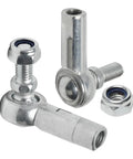 Set Of Four M8 X 1.25 Rod End Bearings With 8mm Bore Left And Right Hand Thread Ball Joint Tie Rod Ends For ATV Quad Go Kart Drift Trike Golf Cart 4 Wheeler Mini Bike Beefed Up Heavy Duty Steering Linkage, zinc plated