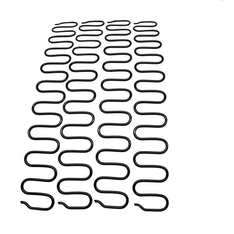 Upgrade Your Dated Living Room Setup With These Badass Upholstery Springs And Z Clips For Couch Chair Restoration Fixes Wobbly Seating Smooth And No Sweat Guaranteed To Hold Tight Forever - Four black Z clips for seat repair.