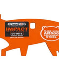 Impact Steel Coyote Target For Rimfire Range And Practice Sesh Compact 7x3 Inch Orange Silhouette Designed For LR22