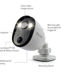 1080p Full HD Indoor Outdoor WiFi Security Camera With Spotlight No Hub Needed, showing features and weatherproof design