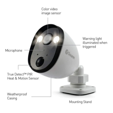 1080p Full HD Indoor Outdoor WiFi Security Camera With Spotlight No Hub Needed, showing features and weatherproof design