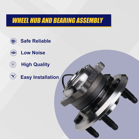 512440 Rear Wheel Bearing And Hub Assembly For Chevy Equinox And GMC Terrain Rear 2010 Through 2017 With 5 Lug And ABS Ready