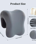 Ergonomic Memory Foam Neck Pillow Headrest for Office Chair with Skin Friendly Polyester Spandex Cover Great for Napping Back Support