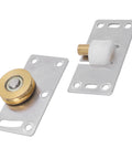 Two Sets 30mm Sliding Door Roller Wheels With Brackets Heavy Duty Stainless Steel Pulley Set for Closet Wardrobe