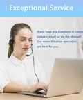 Customer service representative assisting on laptop for 4 Pack Replacement Filters For Y7 Series Water Purification System