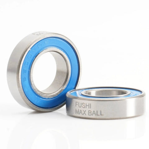 Beefed-Up Full Ball 10x19x5mm Cartridge Bearings Set Chrome Steel Blue Sealed With Grease Quad Pack For MTB Hub Pivot No Retainer Tough Load Capacity VRS Dual Lip Labyrinth Seal, two bearings
