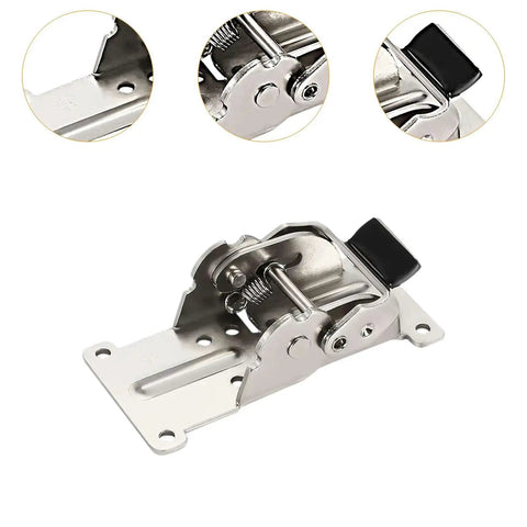 Self Locking Folding Hinge With 0 90 180 Degree Settings, Portable Locking Hinge for tables, 10.5cm long, 2.5mm thick, 4.5mm bore