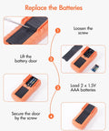 Step-by-step battery replacement for Digital Multimeter 6000 Counts With DC And AC Voltage And Current Resistance Capacitance.