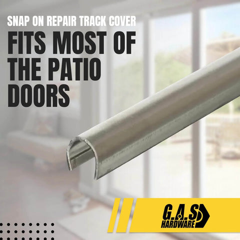 Snap On One Quarter Inch Stainless Steel Sliding Glass Door Track Cover Repair For Patio Doors Replacement Track Cover