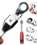 Flex Head Ratchet Wrench Set 20 Piece With 72-Tooth Ratchet And 180 Degree Flex Head Includes 8mm To 19mm Wrenches