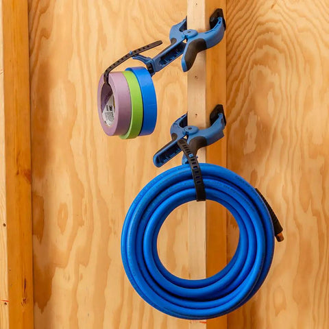 4 Inch Clamping Hose Holders Pack Of 2 With Spring Clamps And Non Slip Rubber Grip For Dust Collection Nylon And Thermoplastic Build 3 Inch Jaw Opening No Fuss Mounting For Woodworking Shops holding tape and hose