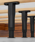 Six Pack Adjustable T Shaped Furniture Legs For Bed Frames Sofas Tables And Chairs Height Adjustable Black Plastic Support Legs