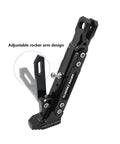 Adjustable Motorcycle Kickstand With Non Slip Foot Pad Side Parking Stand for Electric Motorcycles CNC aluminum black