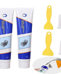 3 In 1 Wall Repair Kit Spackle Paste With Scraper For Quick Hole And Crack Fix On Drywall Waterproof Mending Agent shown with accessories