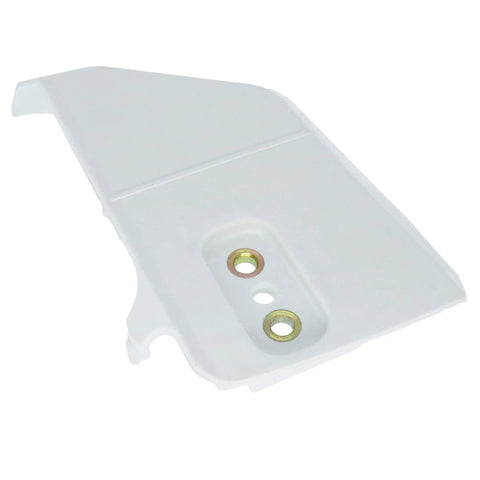 Heavy Duty Chainsaw Repair Kit Featuring Plug And Play Sprocket Cover Bumper Spike Chain Tensioner Plus Bearing Cage For Stihl Models, white plastic sprocket cover with mounting holes.