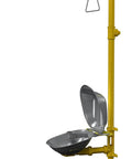 Heavy Duty Badass Industrial Combo Drench Shower And Eye Face Wash Station Galvanized Steel with safety sign and eyewash bowl