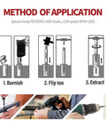 Grab This Ultimate 22 Piece Damaged Screw Extractor Drill Bit Set To Bust Those Stripped Screws Like A Pro And Fix Rusty Bolts Fast With High Hardness Durability That Slams Straight Through Jagged Messes Every Single Time. application steps for damaged screw extractor kit with drill and reverse mode