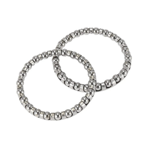 4 Pack Bicycle Ball Bearing Retainer Cage Set For Cranks And Wheel Bearings, 40mm Outer Diameter, 33.5mm Inner, 22 Balls, Durable Steel