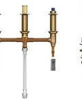 Roman Tub With Shower Diverter Kit, Ten Inch Centers, Half Inch PEX And Half Inch CPVC Adapters shown with M Pact Valve System