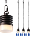 Low Voltage Outdoor Pendant Lights Pack Of 4, 12V LED Hanging Tree Lights For Gazebo And Pergola, IP65 Aluminum, Oil Rubbed Bronze