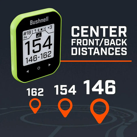 Phantom 3 Slope GPS Handheld For Golf With 38,000+ Courses displaying center front back distances