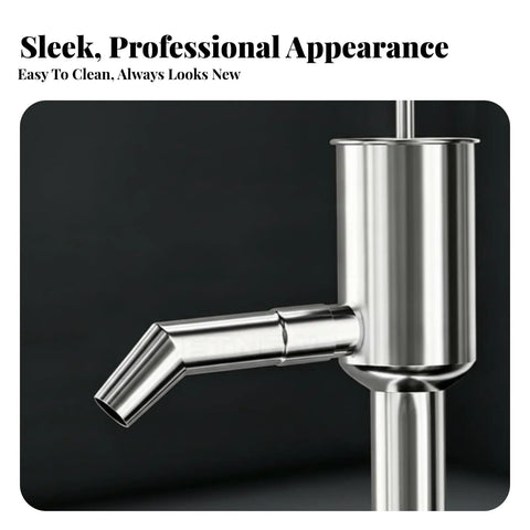 304 Stainless Steel Manual Drum Pump Hand Operated Oil Extractor Transfer With Side Outlet For Clean Focused Extraction From Barrels And Tanks In Farm Sheds Or Machinery Barns Bowl Shape Design