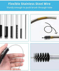 Steel Wire Tube Brush Set 12 Inch Long Spiral Bristle Cleaners One Quarter Inch Diameter Built Tough As Nails Rust Resistant