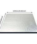 2 Pack Heated Bed Insulation Mats for 3D Printers 220x220x8mm 8.66x8.66x0.3in Self Adhesive Foam Foil top view