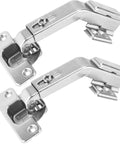 Heavy Duty Corner Cabinet Hinges 4 Pack Featuring 135 Degree Lazy Susan Bifold Hardware 35Mm Cup Base For Kitchen smooth steel build.
