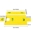 Polyurethane Concrete Stamp Mat 19.69 By 11.81 Inches, With DIY Friendly Seamless Texture, shown in yellow with stone imprint pattern.