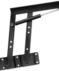Solid Built One Pair 10 Inch Gas Lift Hinges For Coffee Tables Hella Smooth Motion Handles 100 Pounds showcasing matte black hydraulic hinge.