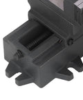Saskate Cross Slide Machine Vise 3 Inch Cast Steel Bench Vise with durable steel jaws for milling drill press, close-up view.