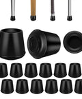 Kick Your Workstation Vibe Up With These Premium Round Rubber Chair Leg Tips And Heavy Duty Floor Guard Caps showing multiple black rubber caps for chair legs.