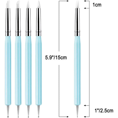 10 Pack Blue Silicone Tip Pens For Dental Resin And Clay Modeling Rock Solid Wood Handles Hella Versatile Sculpting Tools Total Game Changer For Every DIY Maker Smooth Vibe