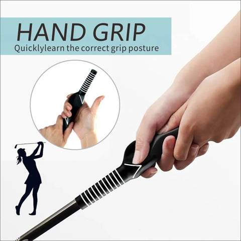 Close-up of hands using the 2 Pack Right Handed Golf Grip Trainer for Beginners Women and Kids Easy Grip Posture Coach