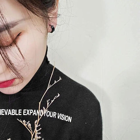 20 Pairs Stainless Steel Earrings Set For Women And Men Pack With Black And Silver Studs Round Disc Ball Studs Square Cubic Zirconia Dangle Earrings Small Huggie Hoops Fashion Jewelry For Everyday Wear black stud on ear