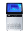 Party Ready Ice Maker For Home Bar Or Restaurant, Up To 130 Lbs Per Day With 33 Lbs Storage, 45 Cubes Per Cycle, Stainless Steel