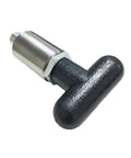 Tough As Nails Steel Spring Loaded Pull Pin with T Handle and screw lock, 3/8 inch for heavy loads, secure positioning.