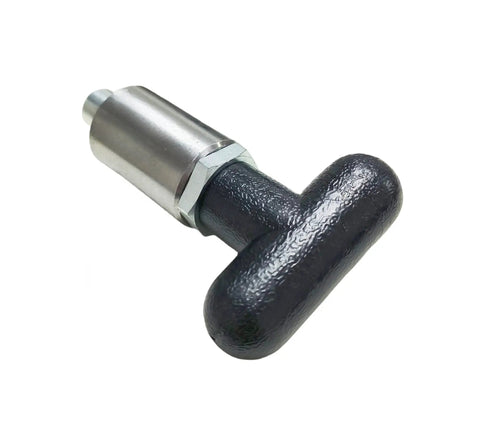 Tough As Nails Steel Spring Loaded Pull Pin with T Handle and screw lock, 3/8 inch for heavy loads, secure positioning.