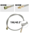 Turbo Oil Drain Line Kit For T3 T4 T04E T60 T61 T70 Turbos Stainless Steel Braided Oil Line 40.5in with fittings
