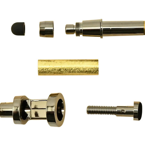 Top Shelf Woodturning Smartphone Stand And Stylus Hardware Kit Gold Chrome Gunmetal bushing components and tips for DIY crafts.