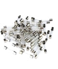 Pile of glass tube fuses from Glass Tube Fuse Assorted Kit for Electronics and Vehicles 5x20mm and 6x30mm Fast Blow Fuses 0.1A to 30A 100 Piece Set
