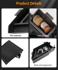 Jetta Center Console Organizer Tray For Volkswagen VW 2020 2021 2022 2023 2024 2025 2026 Custom Fit Armrest Storage Box with coin holder and sunglasses insert.