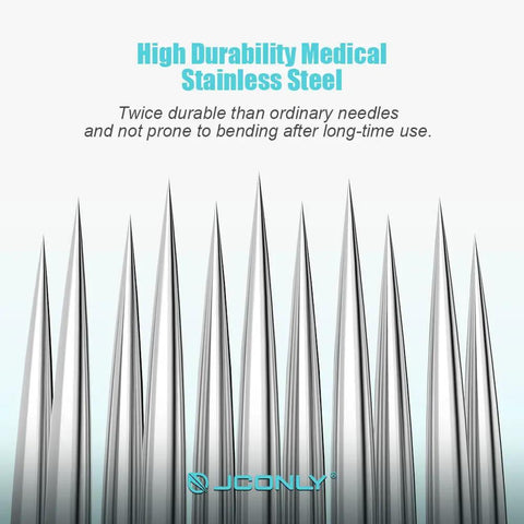 Tattoo Cartridge Needles 0603RLL For Precision Lining And Shading Medical Grade PC Shell With Japanese Stainless Steel Needles, close-up steel tips