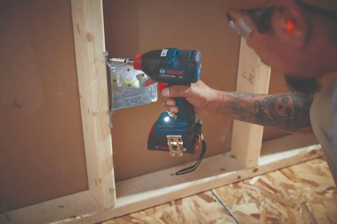 18V Brushless Two Tool Combo Kit With Hammer Drill And Driver And Impact Driver Wrench Includes Two 2Ah Batteries for rugged framing