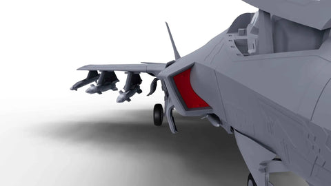 Rear view of F 35A Fighter Aircraft 1 72 Scale Model Kit Unbuilt Unpainted Highly Detailed New Tool 2024 Stealth Multirole Jet